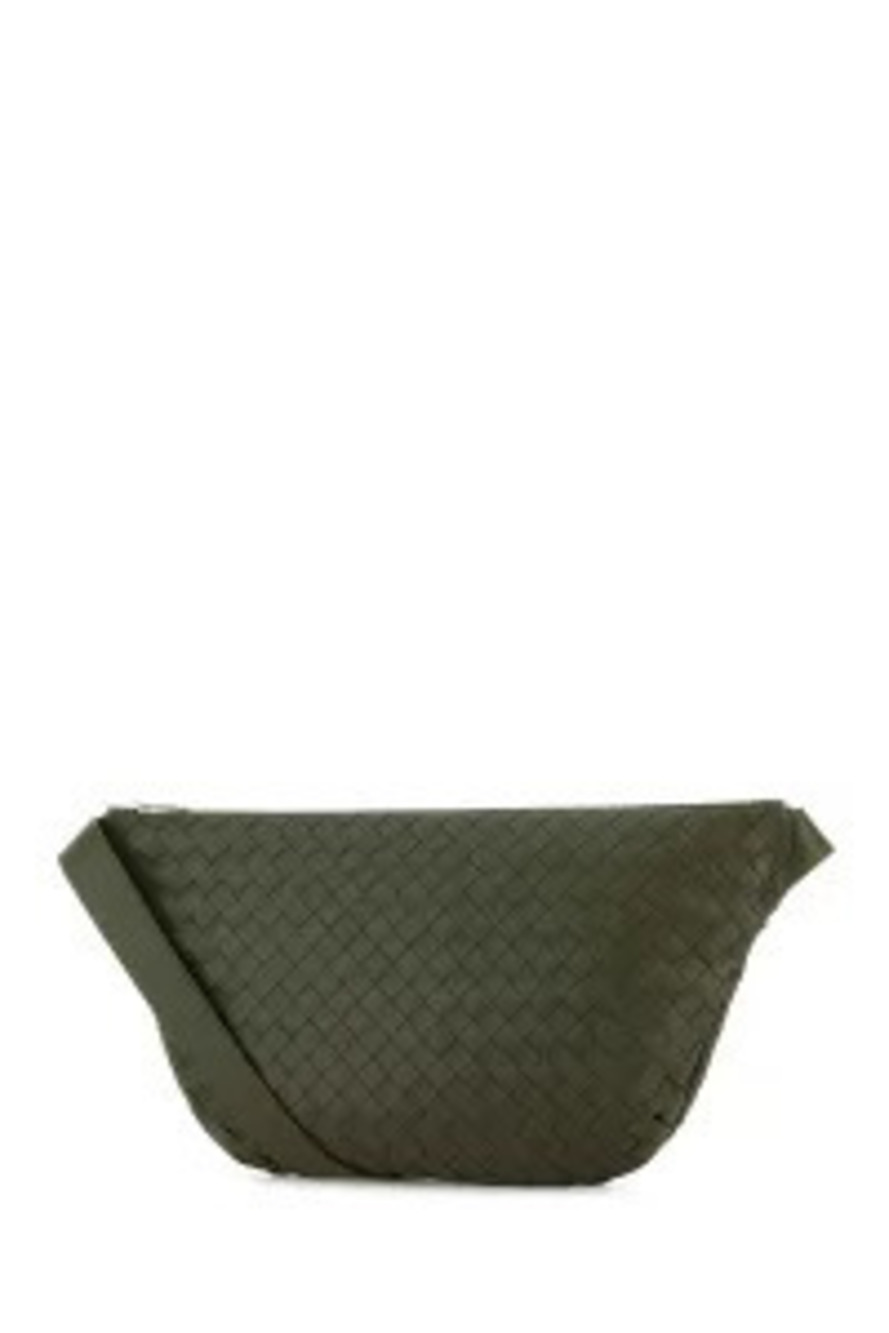 Bottega Veneta Day Bag Leather Shoulder Army Sling Handbag Crossbody Green